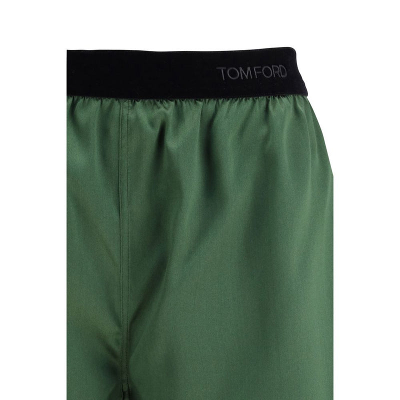 Tom Ford Bicolor Silk Bermuda Shorts for Women