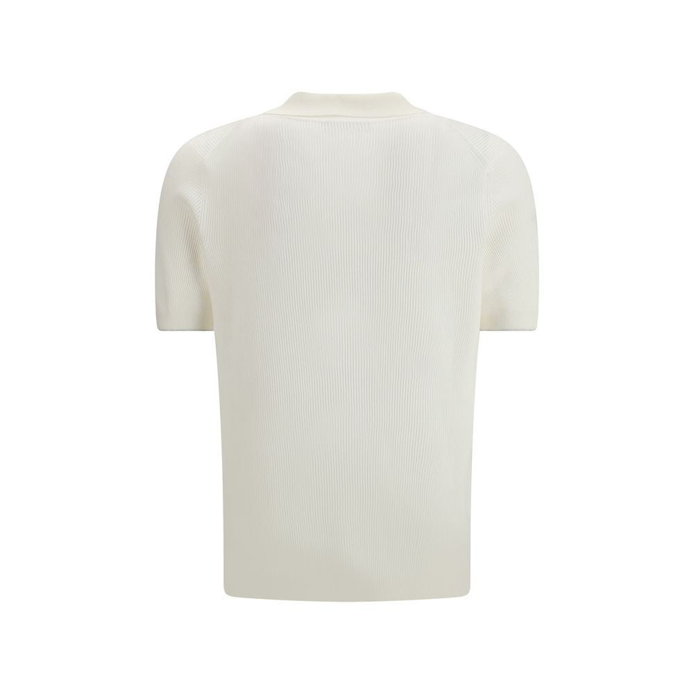 Brunello Cucinelli wit katoenen poloshirt