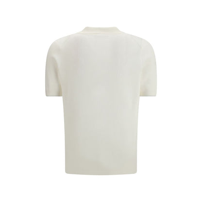 Brunello Cucinelli wit katoenen poloshirt