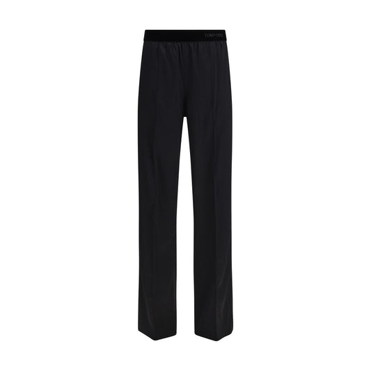 Tom Ford Black Silk Casual Pants - Élégance et Confort
