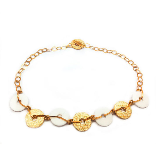 Collier en acier inoxydable plaqué or rose GC