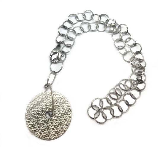 Collier en acier inoxydable argenté GC