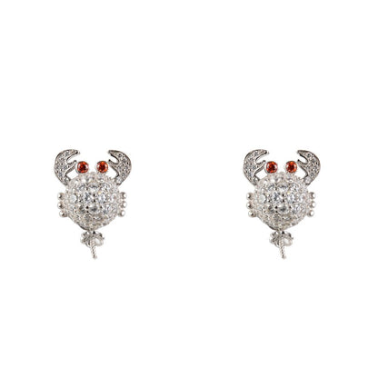 Lancaster White Silver Earrings