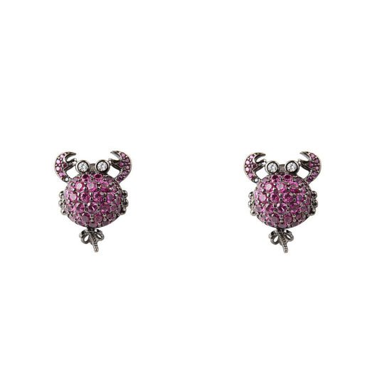 Boucles d'oreilles bicolores en argent Lancaster