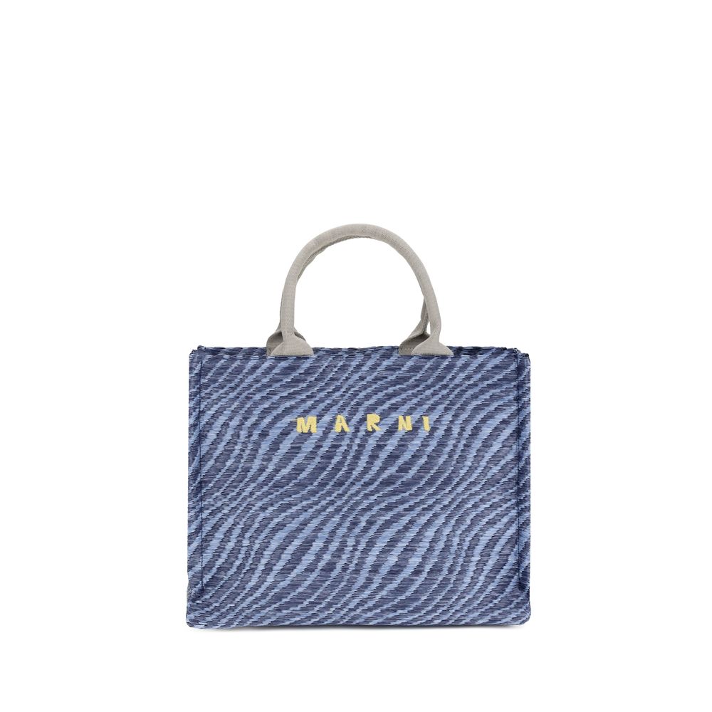 Sac à bandoulière en tissu bleu Marni