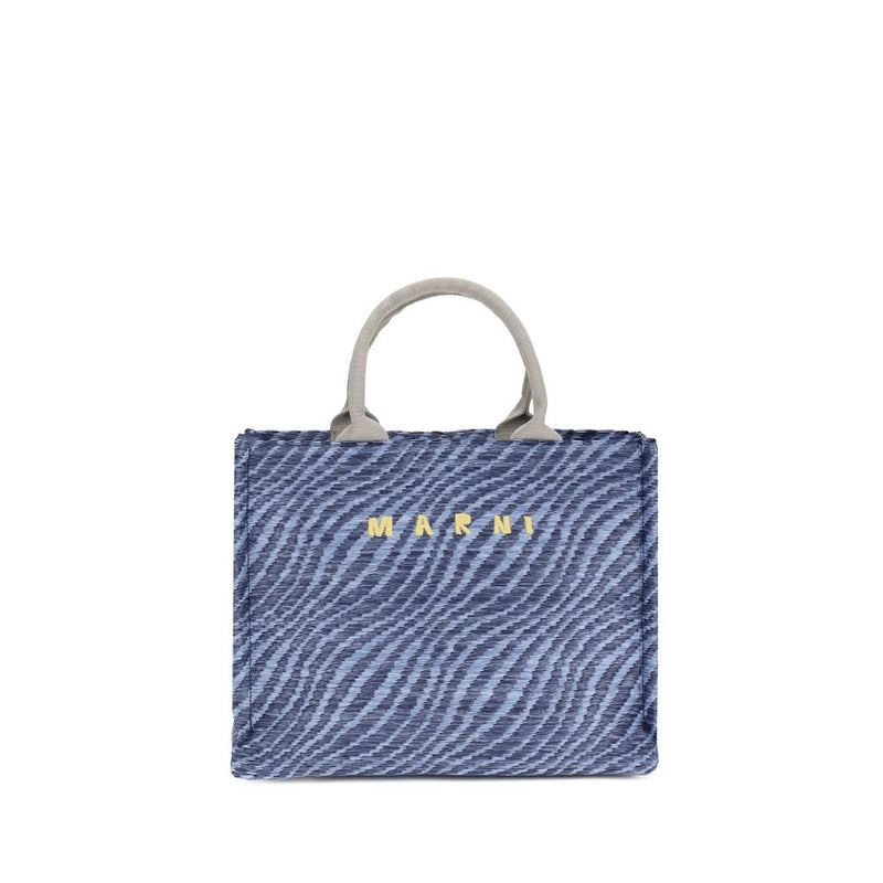 Sac à bandoulière en tissu bleu Marni