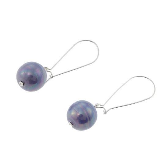 CRISTIAN LAY Boucles d'oreilles en acier inoxydable bleu - 9CM