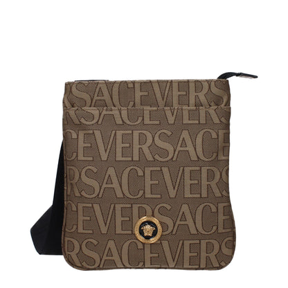 Sac bandoulière Versace en tissu beige