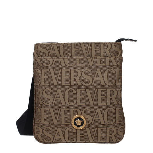 Sac bandoulière Versace en tissu beige