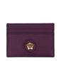 Porte-cartes Versace en cuir violet