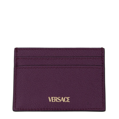 Porte-cartes Versace en cuir violet