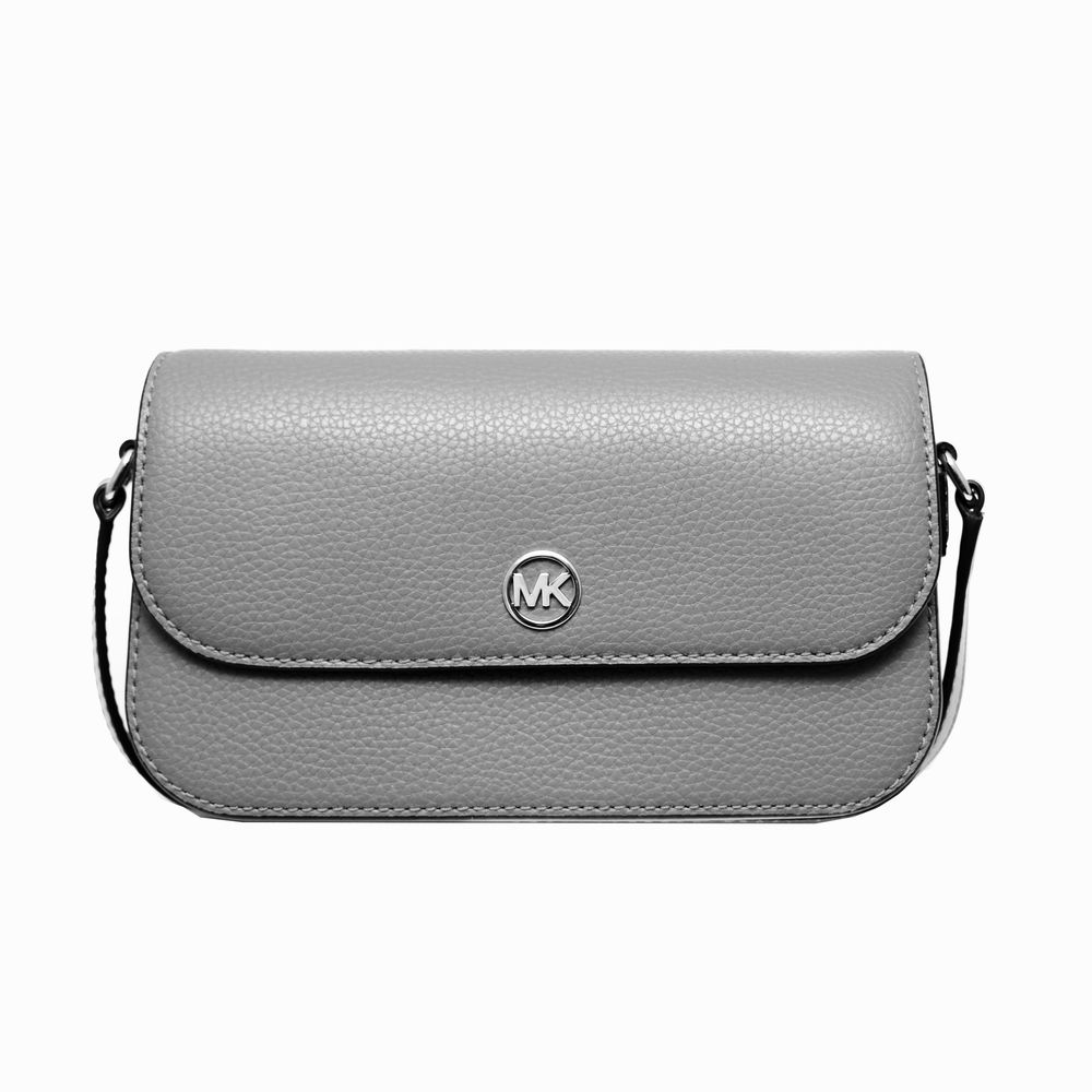 Michael Kors Gray Leather Crossbody Bag