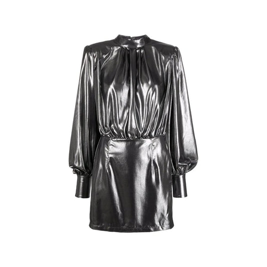 Robe de cocktail argentée en polyester BLANCA VITA