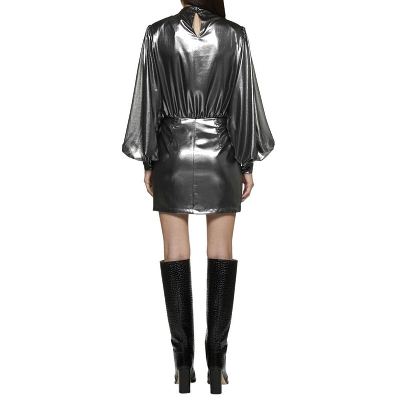 Robe de cocktail argentée en polyester BLANCA VITA