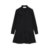 BLANCA VITA Robe Casual Élastique Noire - Élégante et Confortable
