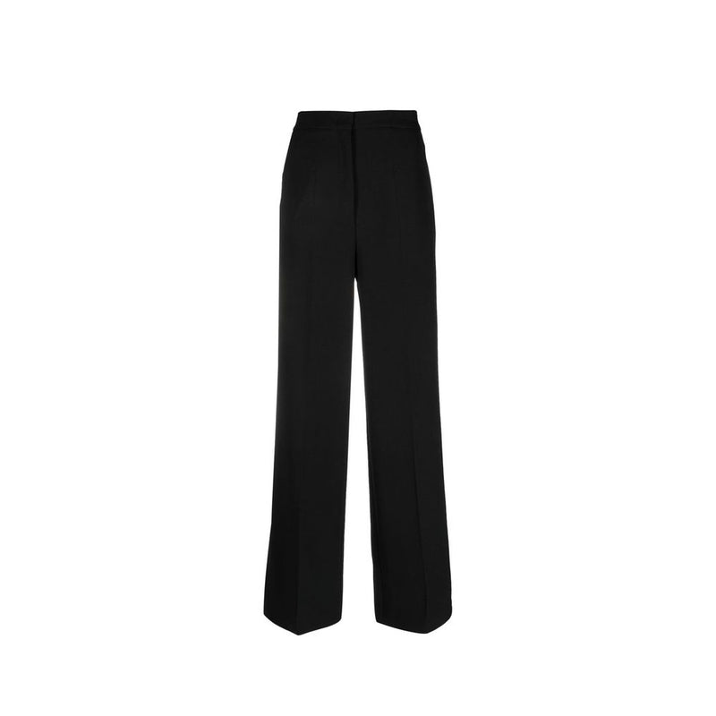 BLANCA VITA Black Elastane Casual Pants for Women
