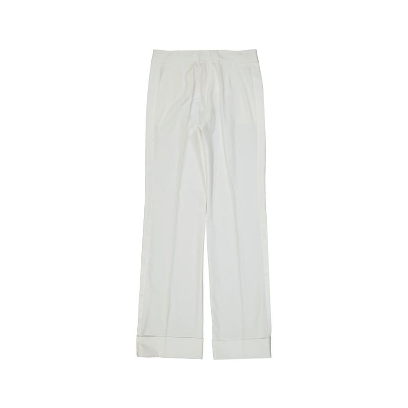 BLANCA VITA White Polyester Casual Pants for Women