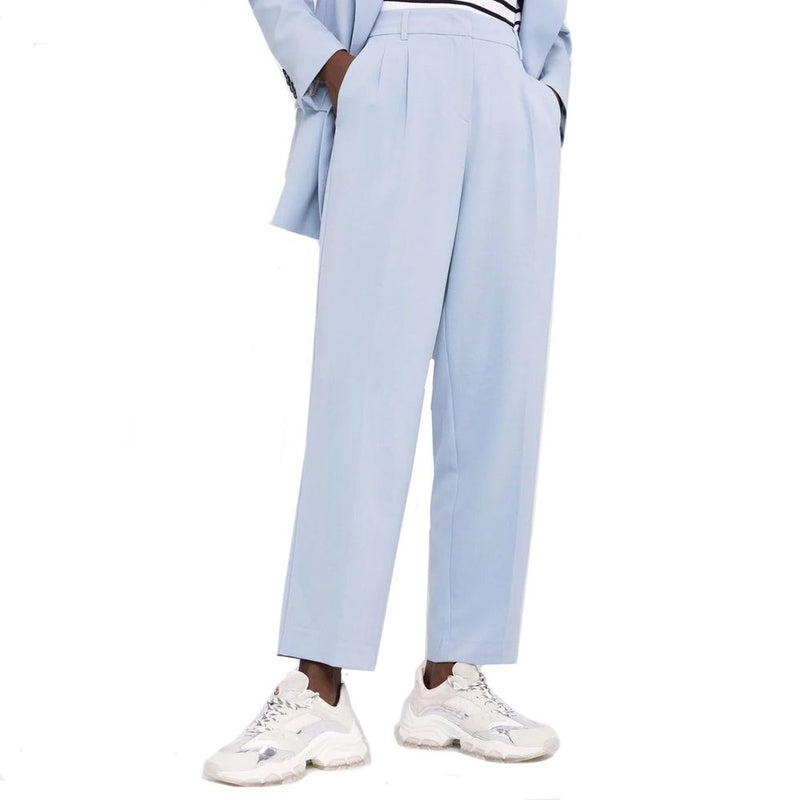 BLANCA VITA Pantalon de Costume Élastique Bleu pour Femmes