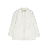 BLANCA VITA Women's White Polyester Jacket and Coat