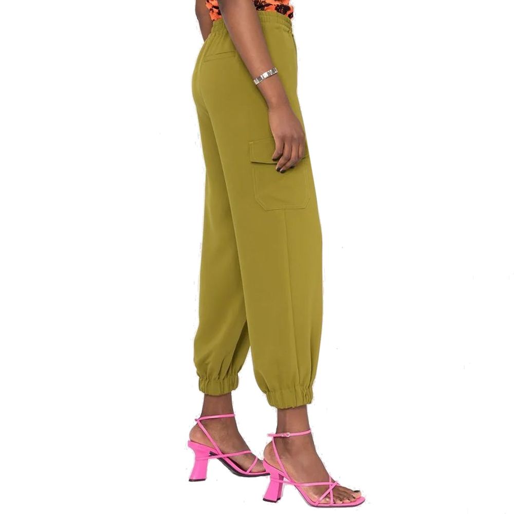 Pantalon Cargo Bicolore en Élasthanne pour Femme - BLANCA VITA