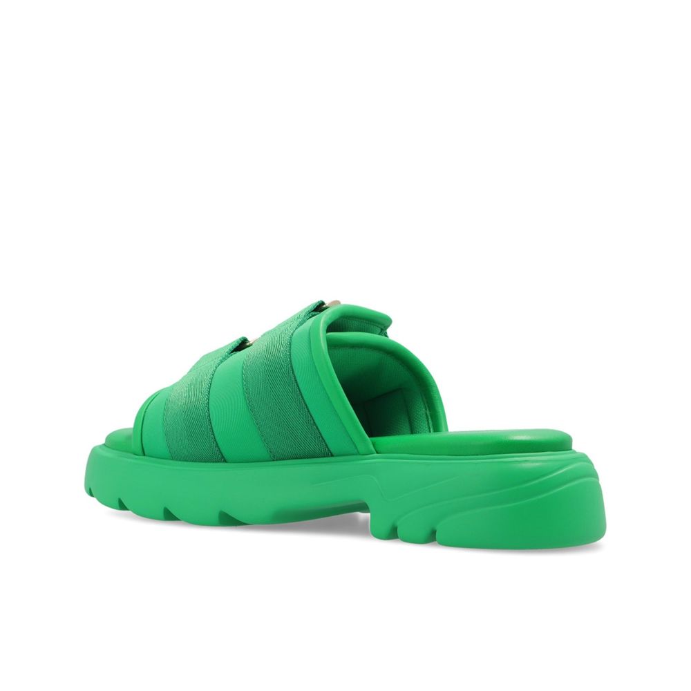 Bottega Veneta Bicolor Nylon Slides - Élégance et Confort