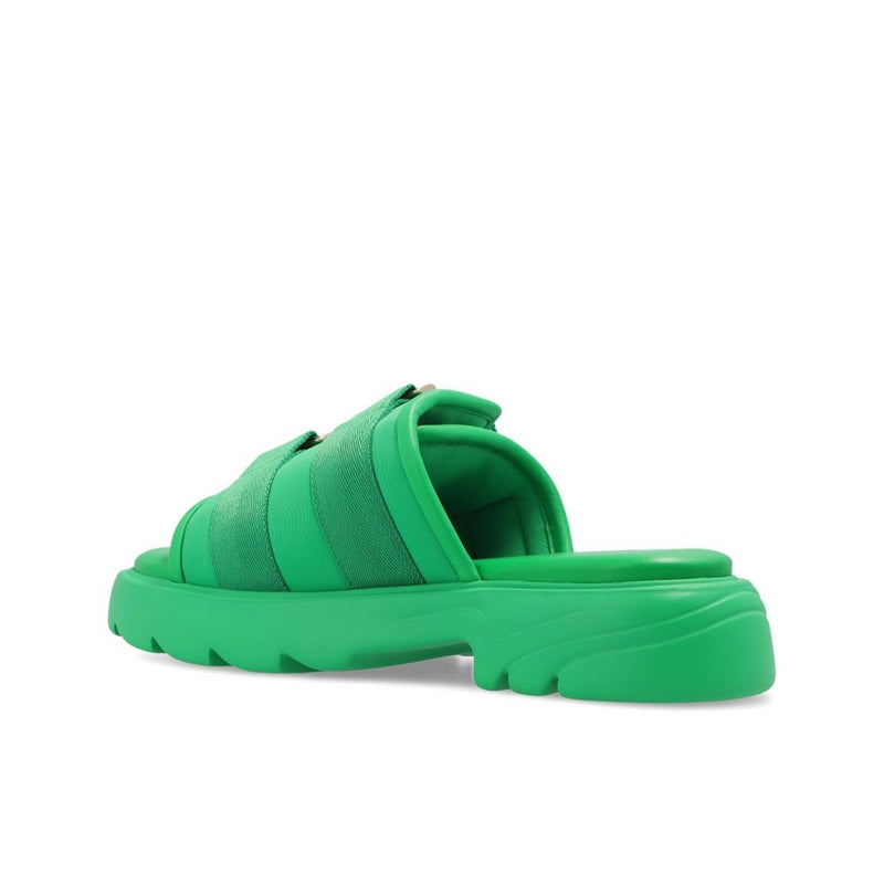 Bottega Veneta Bicolor Nylon Slides - Élégance et Confort