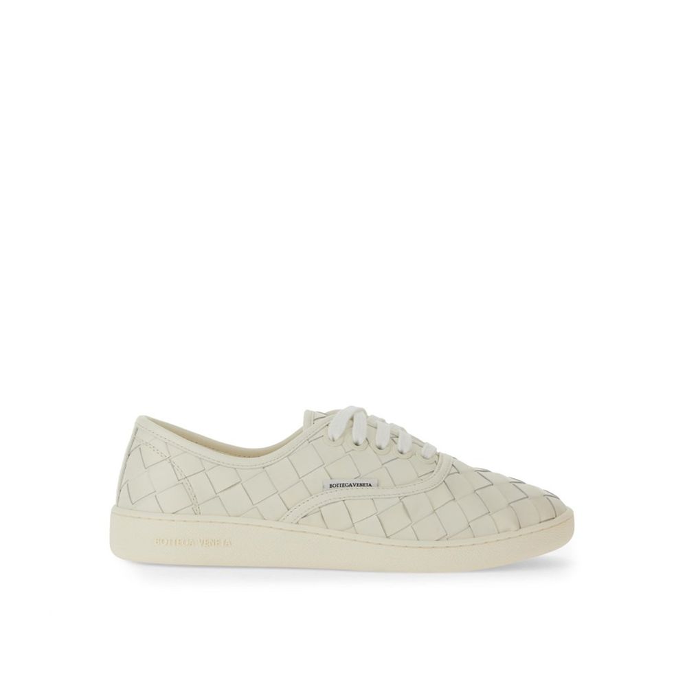 Bottega Veneta White Calfskin Low Top Sneakers for Men