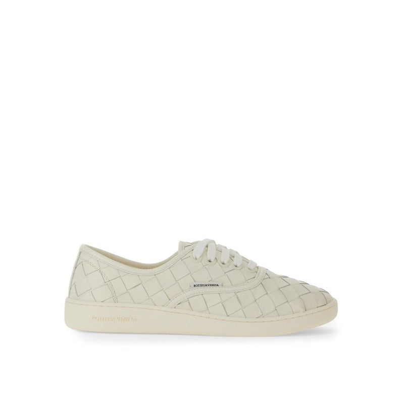 Bottega Veneta White Calfskin Low Top Sneakers for Men