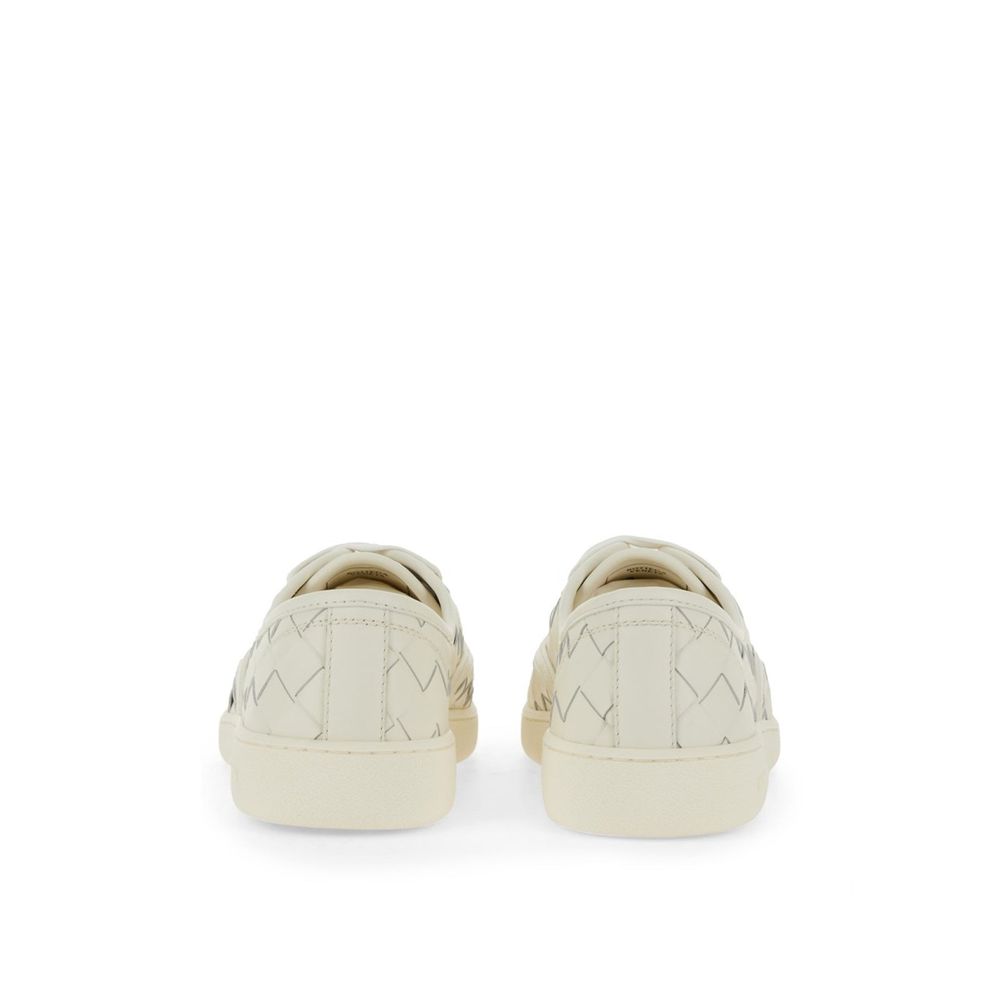 Bottega Veneta White Calfskin Low Top Sneakers for Men