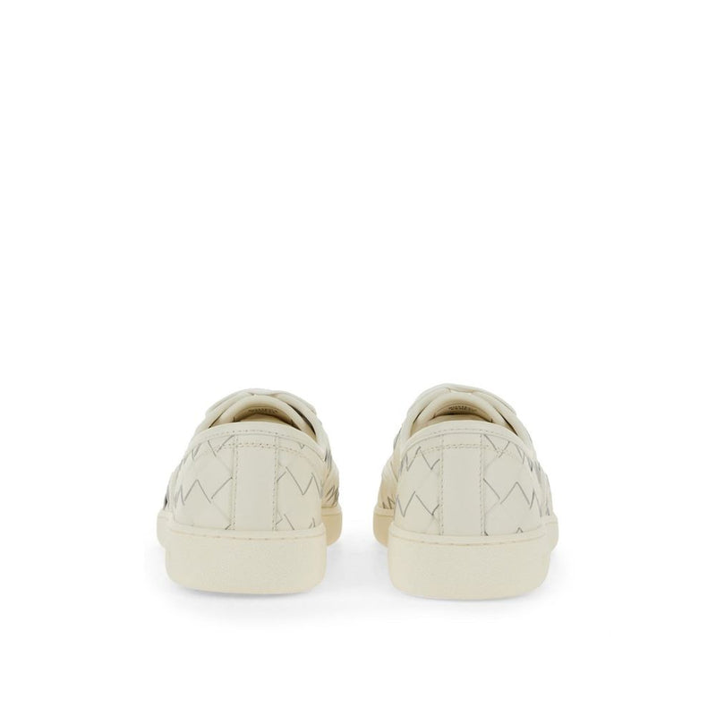 Bottega Veneta White Calfskin Low Top Sneakers for Men