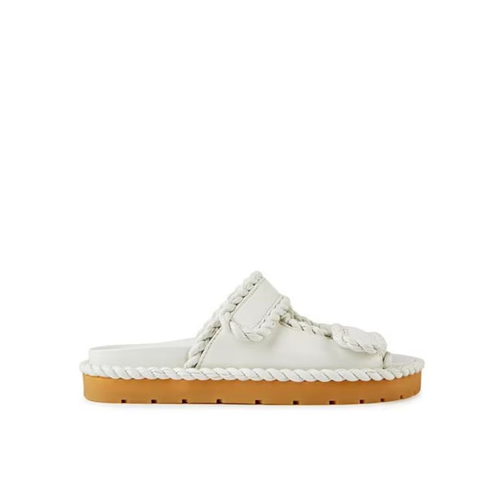 Bottega Veneta White Lamb Leather Sandals for Women