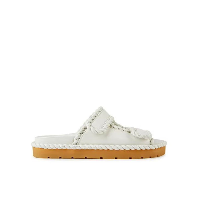 Bottega Veneta White Lamb Leather Sandals for Women