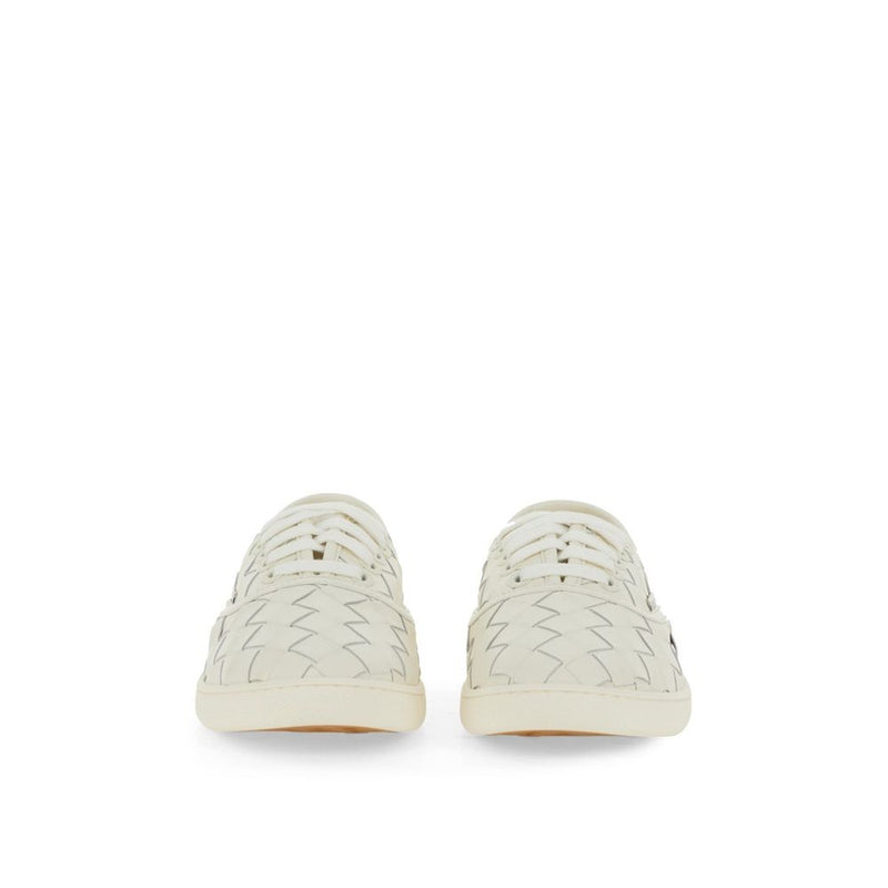 Bottega Veneta White Calfskin Low Top Sneakers for Men