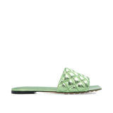 Bottega Veneta Bicolor Calfskin Flat Sandals for Women