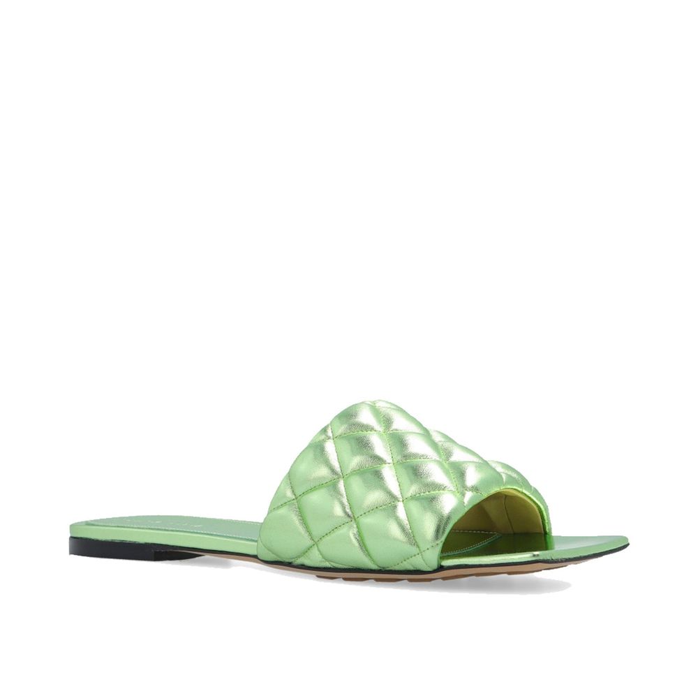 Bottega Veneta Bicolor Calfskin Flat Sandals for Women
