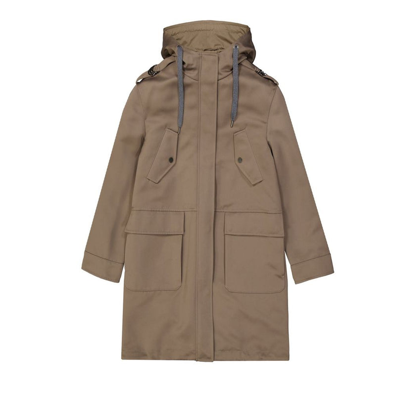 Brunello Cucinelli Brown Polyester Parka - Élégance et Confort