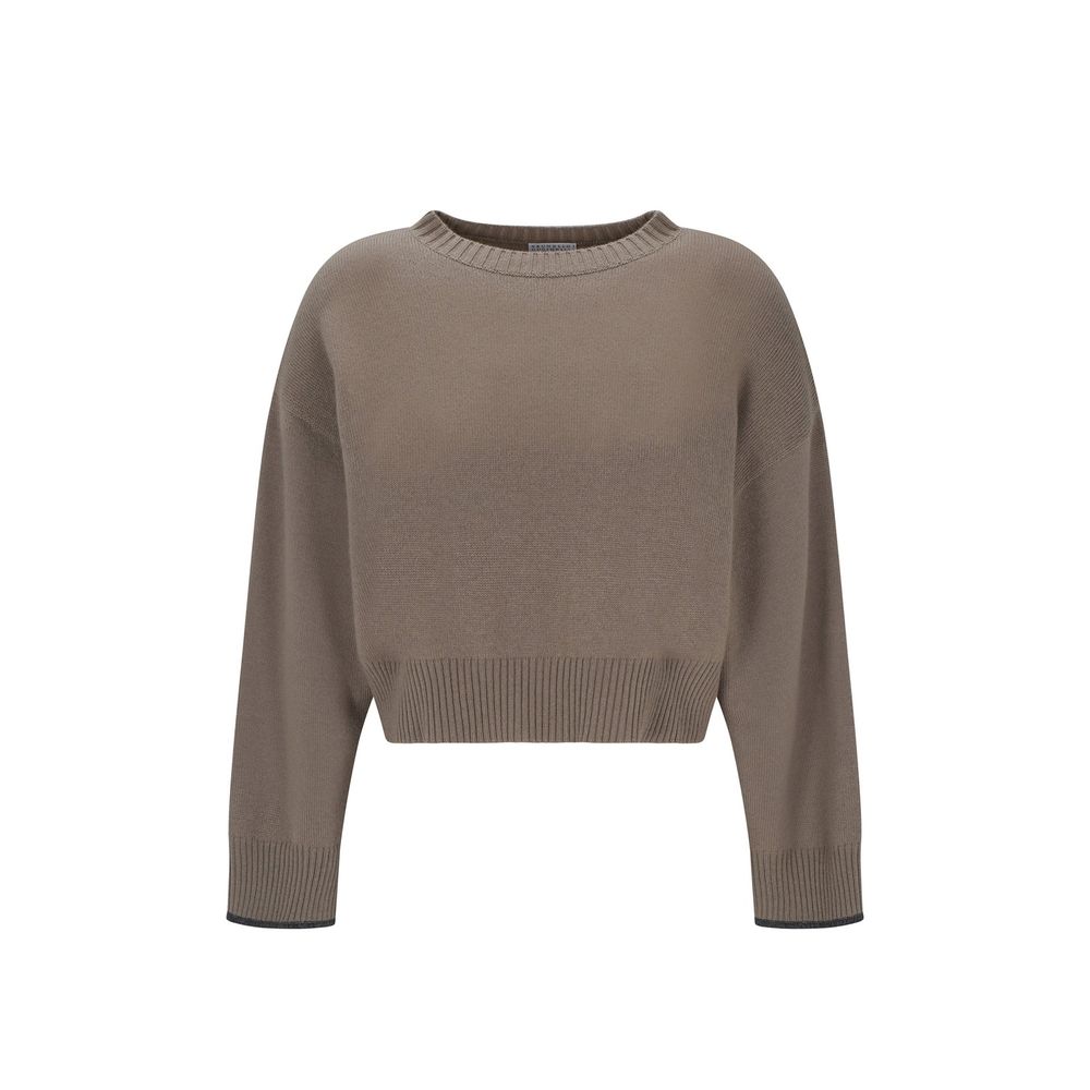 Brunello Cucinelli Beige Cashmere Sweater for Women - Luxurious Comfort