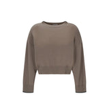 Brunello Cucinelli Beige Cashmere Sweater for Women - Luxurious Comfort