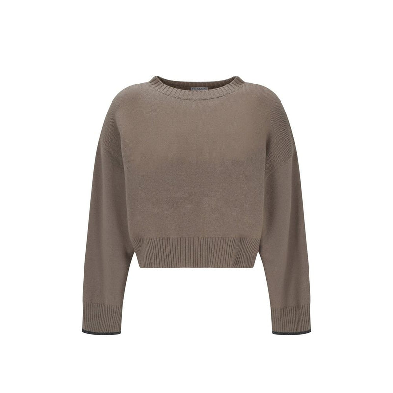 Brunello Cucinelli Beige Cashmere Sweater for Women - Luxurious Comfort