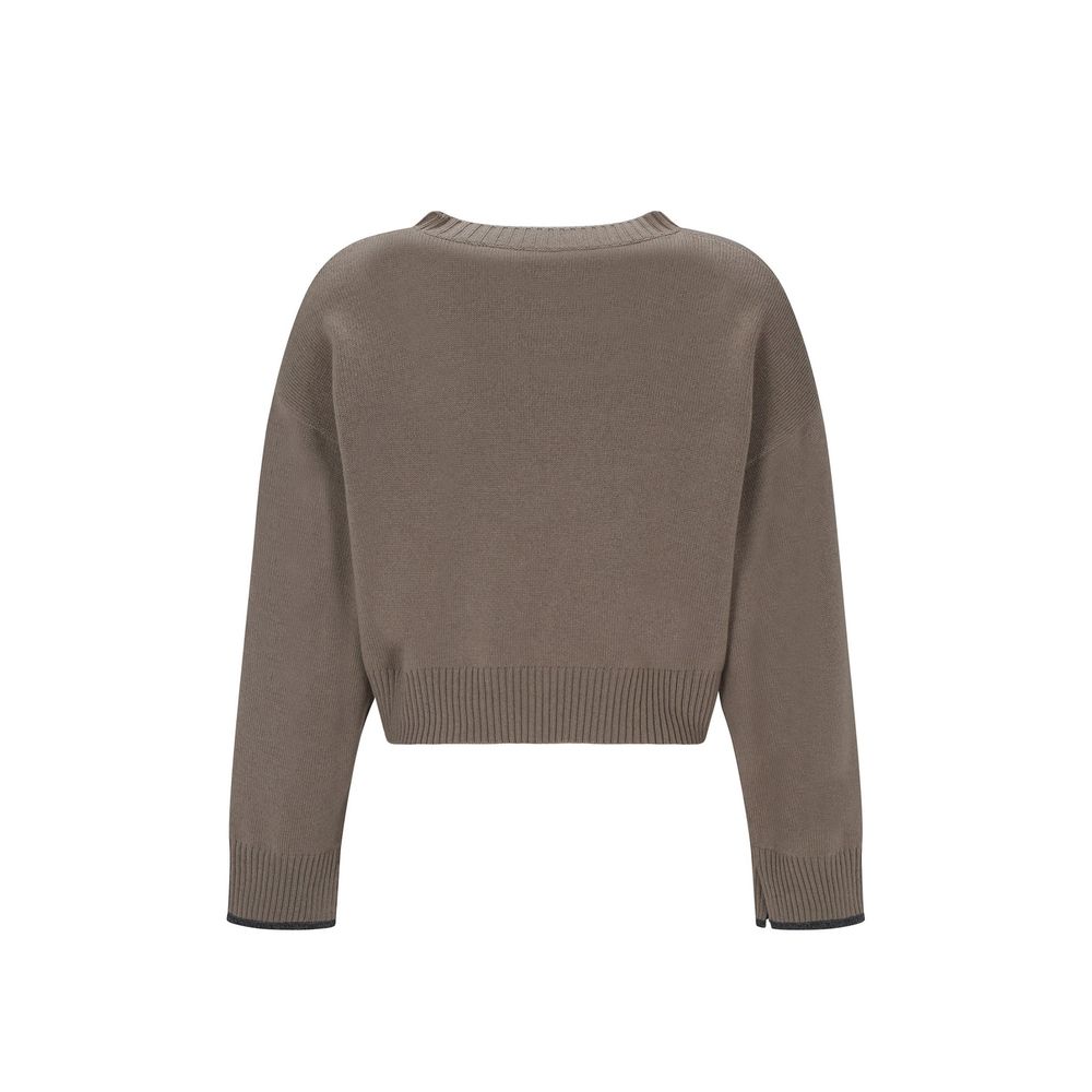 Brunello Cucinelli Beige Cashmere Sweater for Women - Luxurious Comfort