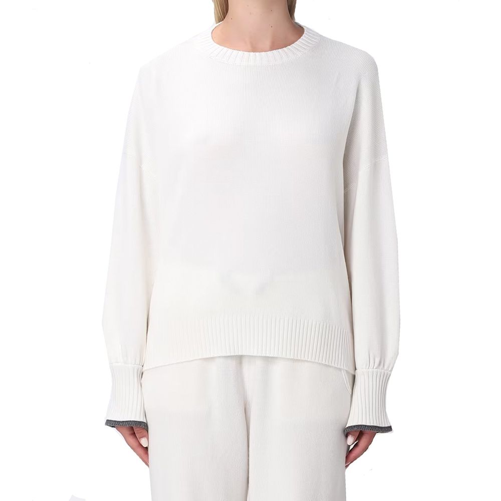 Brunello Cucinelli Women’s White Cashmere Sweater