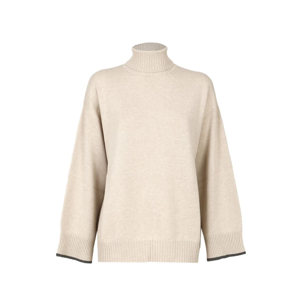 Brunello Cucinelli Pull en Cachemire Beige pour Femme