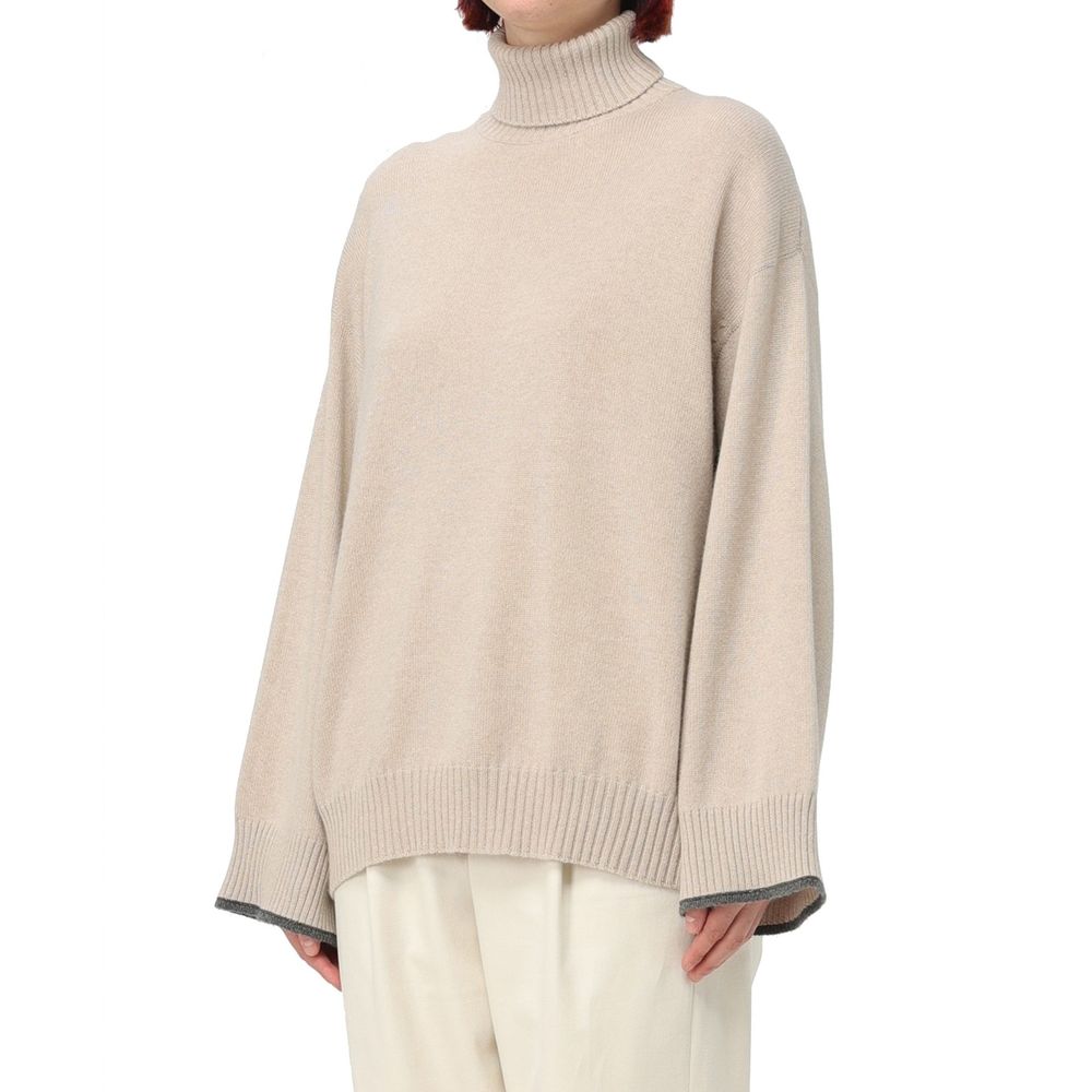 Brunello Cucinelli Pull en Cachemire Beige pour Femme