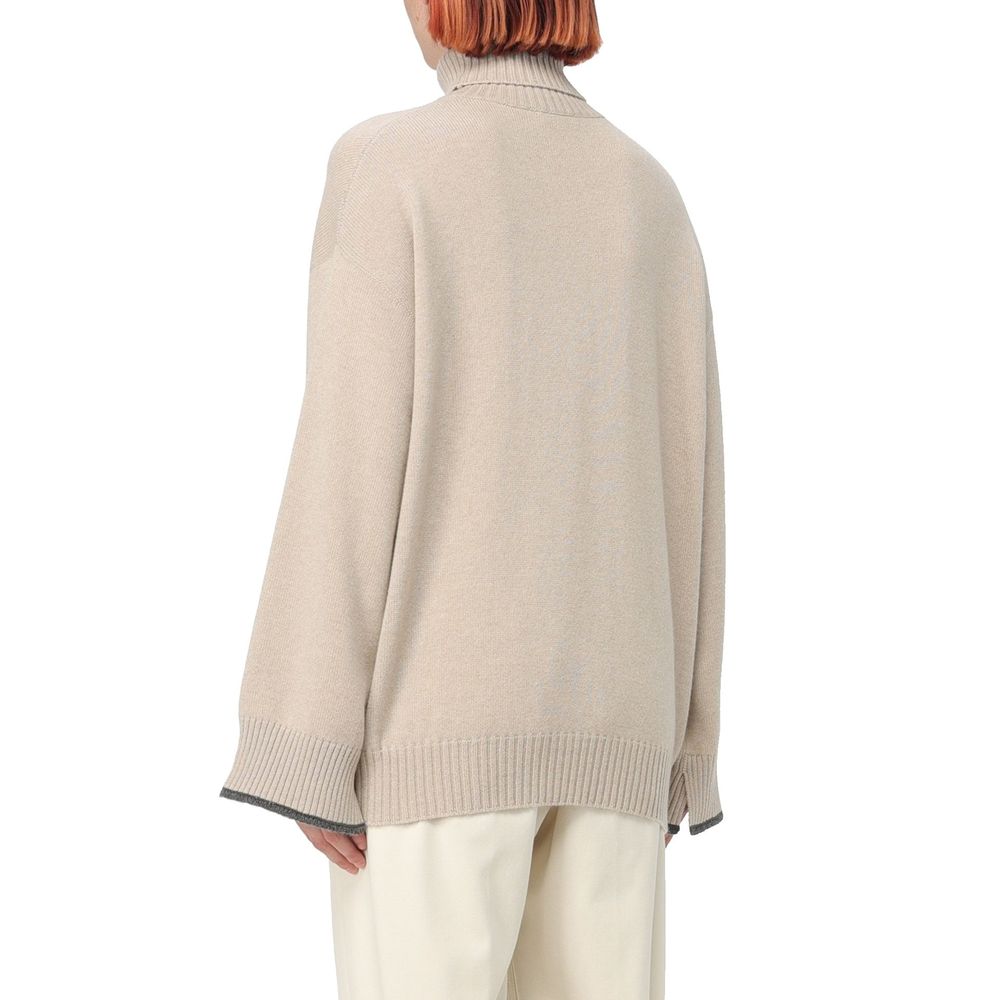 Brunello Cucinelli Pull en Cachemire Beige pour Femme