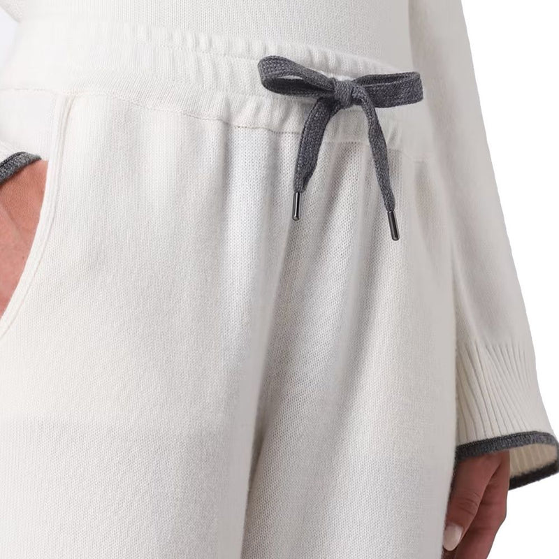 Brunello Cucinelli White Cashmere Athletic Pants for Women