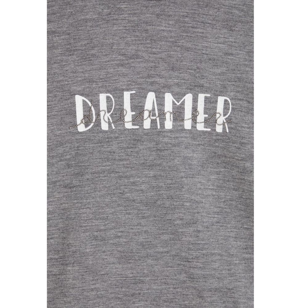 Brunello Cucinelli Gray Elastane T-Shirt for Women