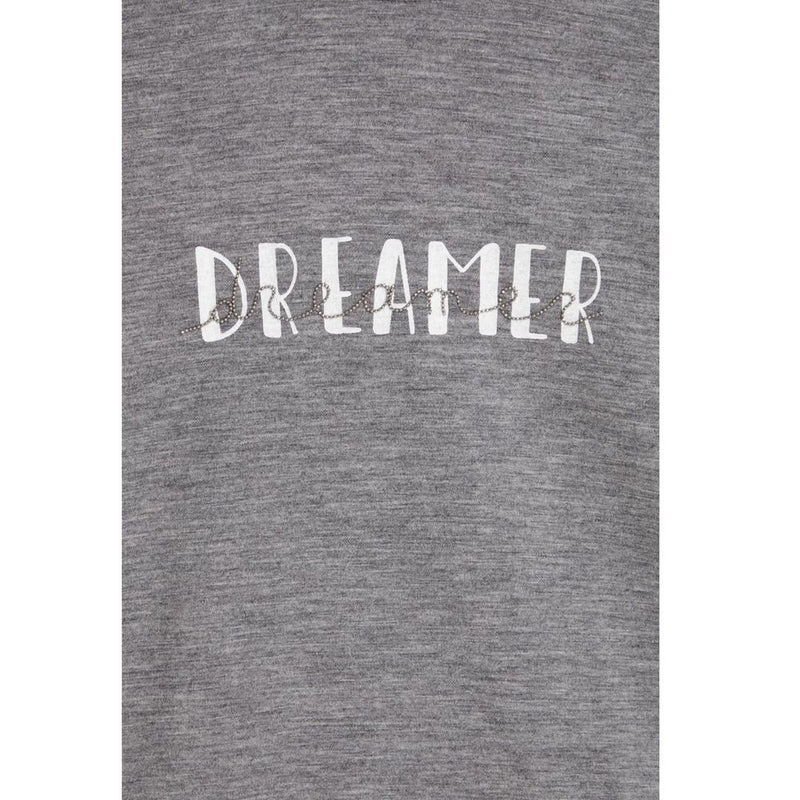 Brunello Cucinelli Gray Elastane T-Shirt for Women