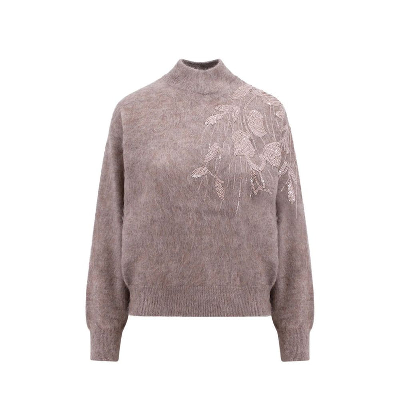 Brunello Cucinelli Beige Cashmere Sweatshirt for Women