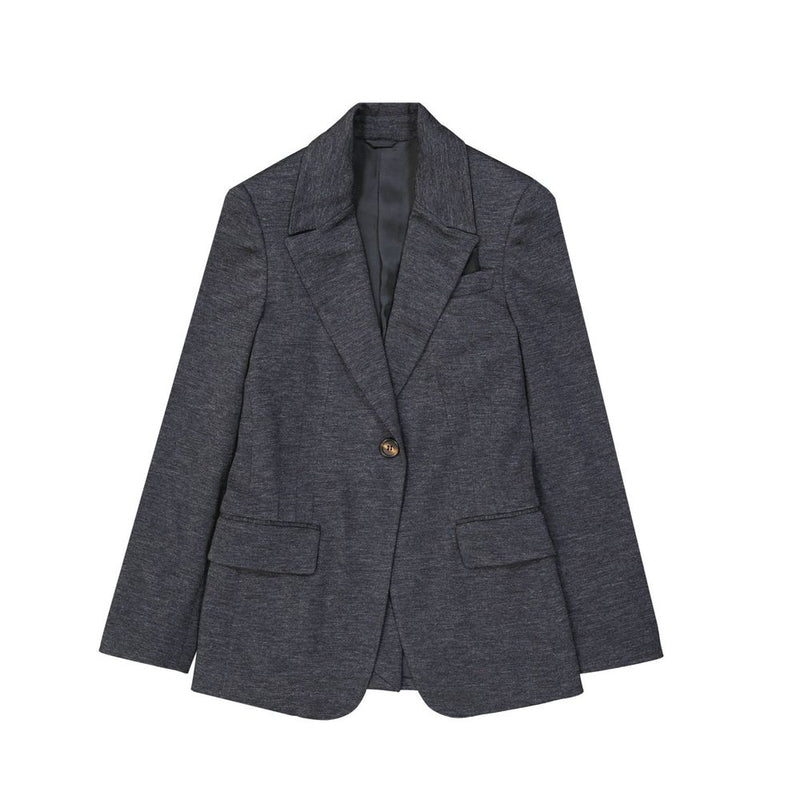 Brunello Cucinelli Gray Wool Blazer for Women