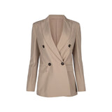 Brunello Cucinelli Blazer en Laine Vierge Beige